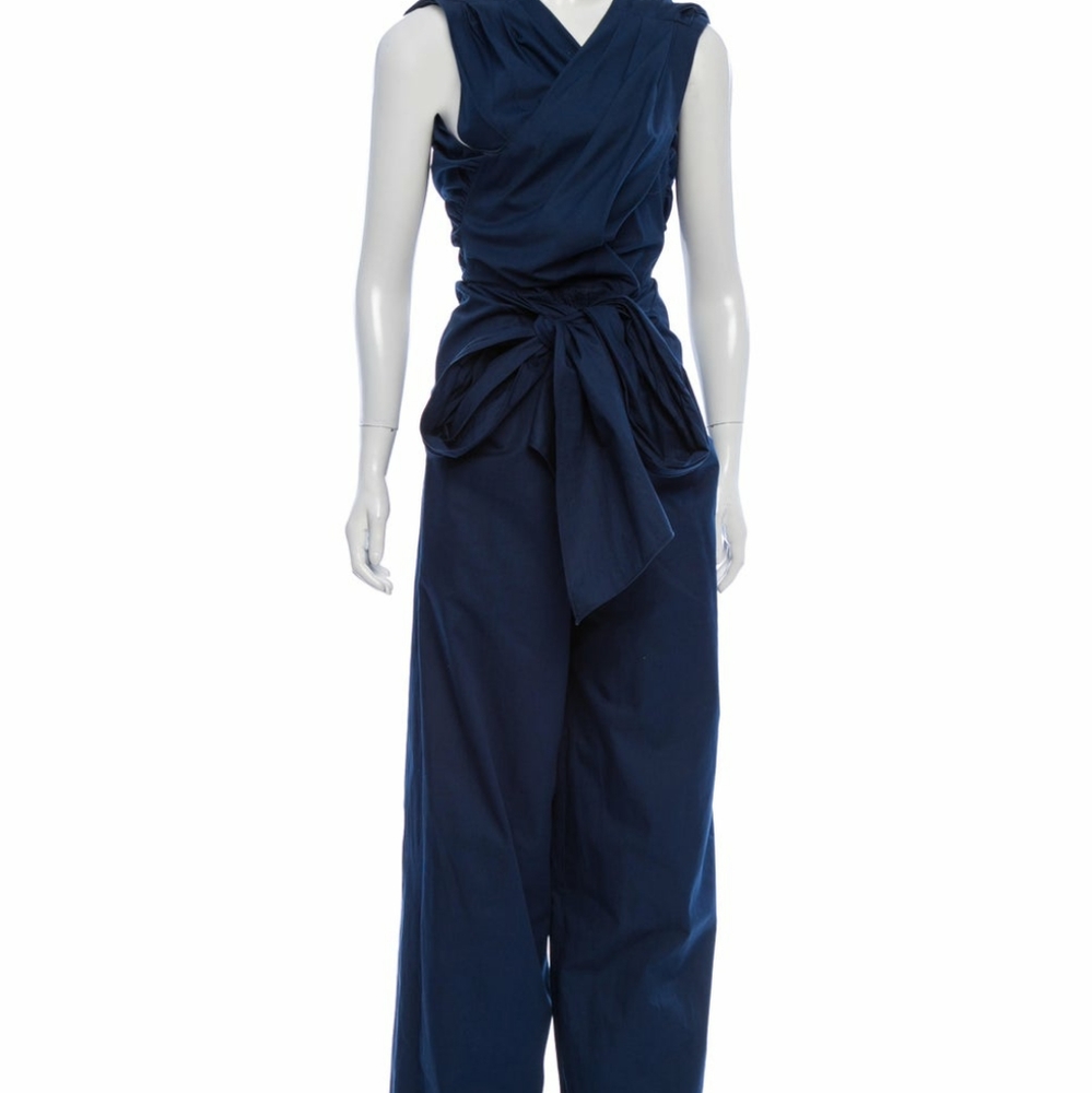 Tome V-Neck Blue Jumpsuit